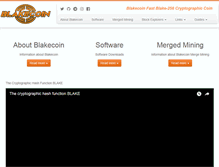 Tablet Screenshot of blakecoin.org